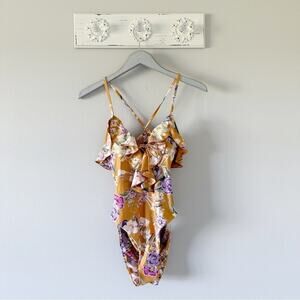 P2F Power to the Flower Floral One Piece Swimsuit